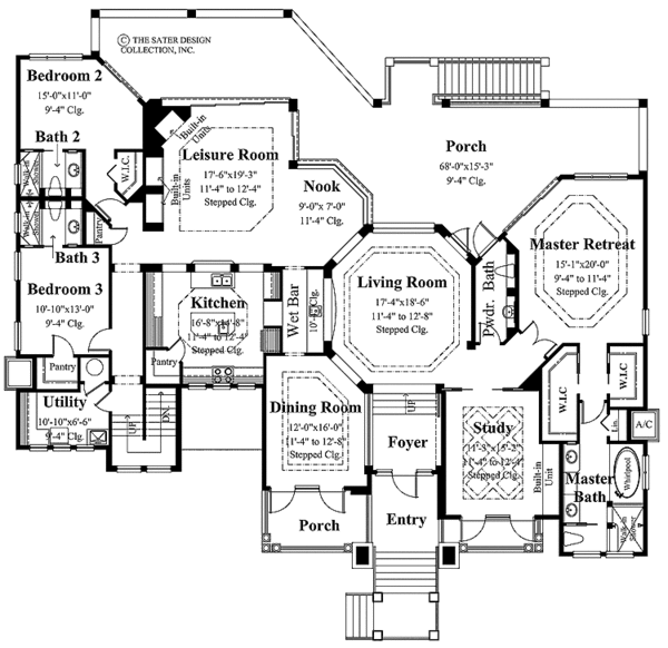 House Design - Country Floor Plan - Main Floor Plan #930-174