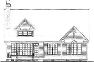 Exterior - Rear Elevation for Traditional House Plan #929-512 - 4 bed, 3 bath