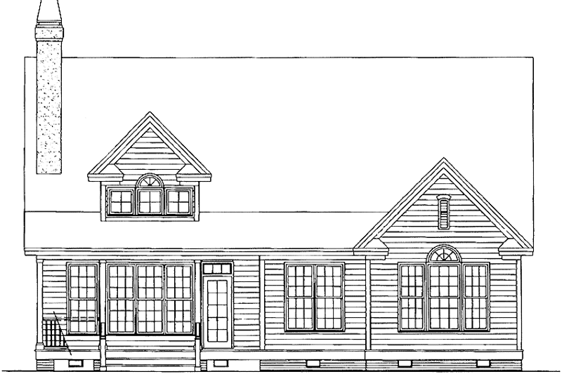 Dream House Plan - Exterior - Rear Elevation for Traditional House Plan #929-512 - 4 bed, 3 bath