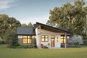 Exterior - Rear Elevation for Cottage House Plan #1114-70 - 2 bed, 2 bath