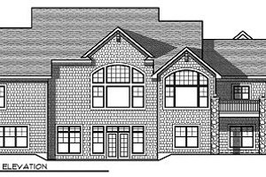 Exterior - Rear Elevation for Traditional House Plan #70-879 - 5 bed, 3.5 bath
