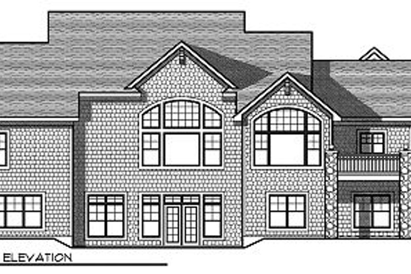 Home Plan - Exterior - Rear Elevation for Traditional House Plan #70-879 - 5 bed, 3.5 bath