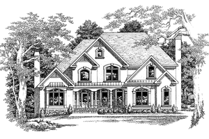 Exterior - Front Elevation 6 for European House Plan #927-102 - 4 bed, 3.5 bath