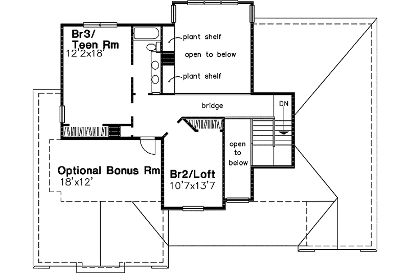Architectural House Design - Floor Plan - Upper Floor for European House Plan #320-523 - 3 bed, 2.5 bath