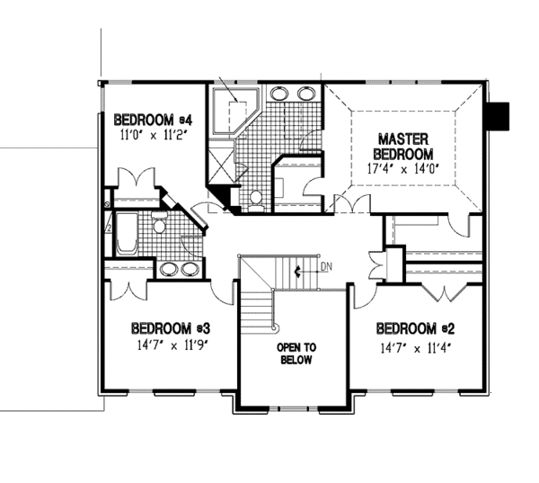 Dream House Plan - Classical Floor Plan - Upper Floor Plan #953-86