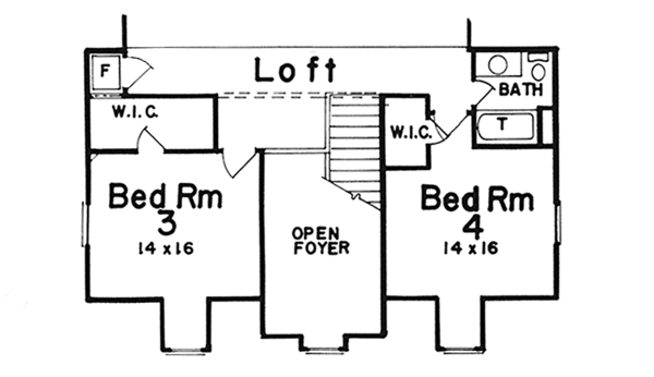 House Plan Design - Country Floor Plan - Upper Floor Plan #52-249