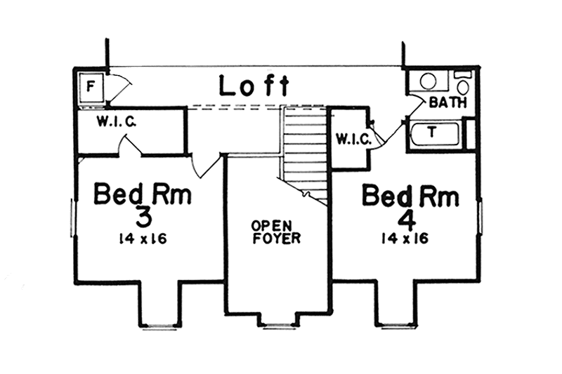 Home Plan - Floor Plan - Upper Floor for Country House Plan #52-249 - 4 bed, 4 bath