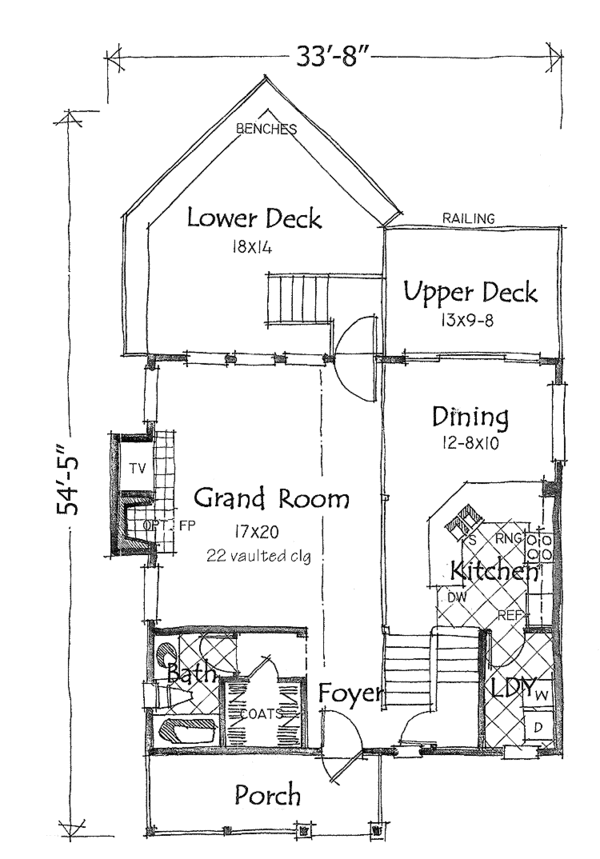 Dream House Plan - Country Floor Plan - Main Floor Plan #1007-21