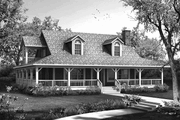 Country Style House Plan - 3 Beds 2 Baths 1673 Sq/Ft Plan #72-1020 