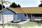 Ranch Style House Plan - 3 Beds 2 Baths 1410 Sq/Ft Plan #91-104 