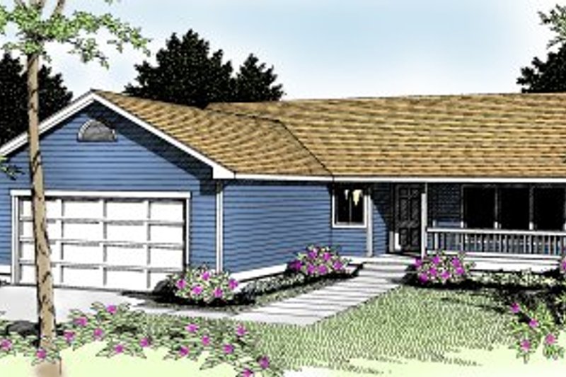 Home Plan - Ranch Exterior - Front Elevation Plan #91-104