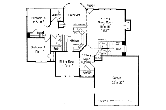 Floor Plan - Main Floor for Colonial House Plan #927-896 - 4 bed, 3 bath