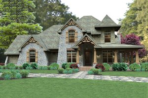 Exterior - Front Elevation 3 for Craftsman House Plan #120-179 - 3 bed, 3 bath