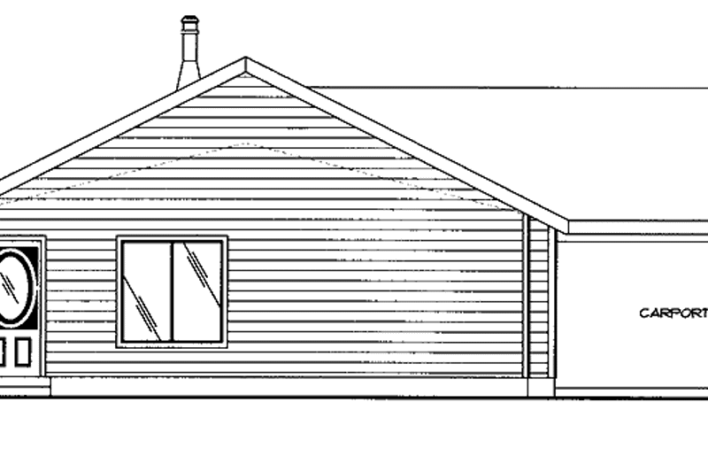 Home Plan - Exterior - Front Elevation 3 for Ranch House Plan #117-814 - 3 bed, 2 bath