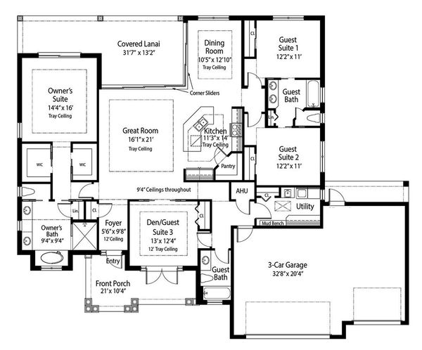 Home Plan - Beach Floor Plan - Main Floor Plan #938-83