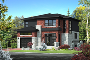 Contemporary Style House Plan - 3 Beds 2 Baths 2163 Sq/Ft Plan #25-4314 