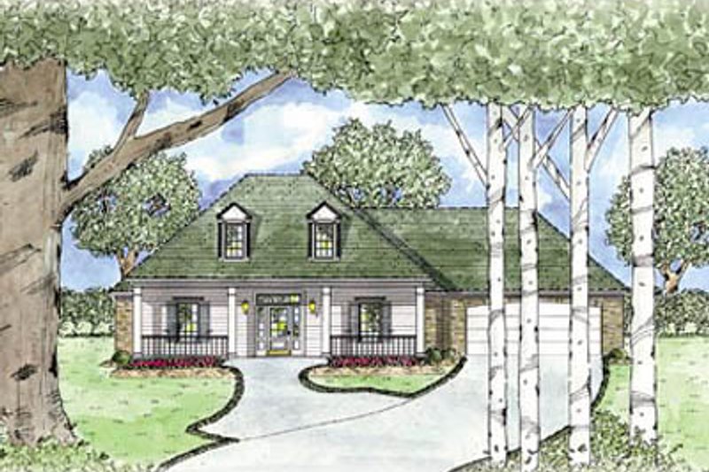 Architectural House Design - Southern Exterior - Front Elevation Plan #36-155