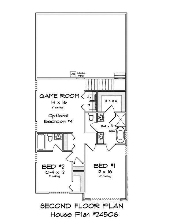 House Blueprint - Modern Floor Plan - Upper Floor Plan #513-2299