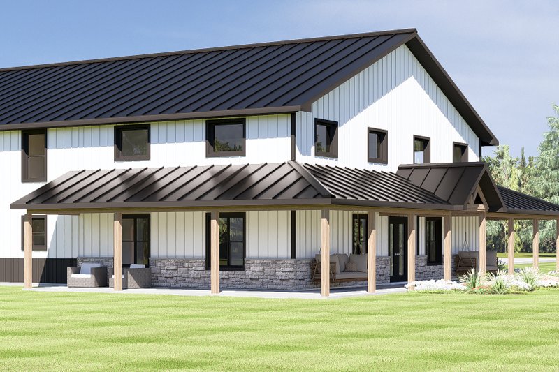 Architectural House Design - Exterior - Other Elevation for Barndominium House Plan #1064-373 - 4 bed, 3.5 bath