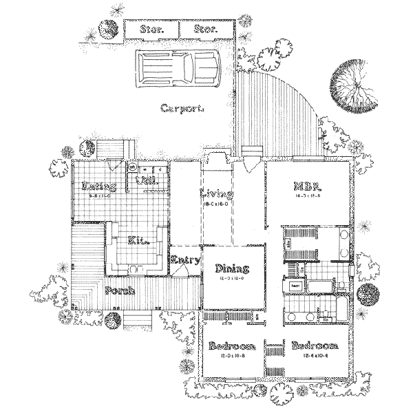 Cottage Floor Plan - Main Floor Plan #36-279