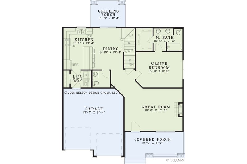 Home Plan - Floor Plan - Main Floor for Craftsman House Plan #17-2813 - 3 bed, 2.5 bath