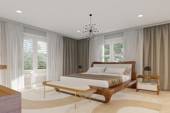 Interior - Master Bedroom for Traditional House Plan #1060-17 - 7 bed, 4 bath