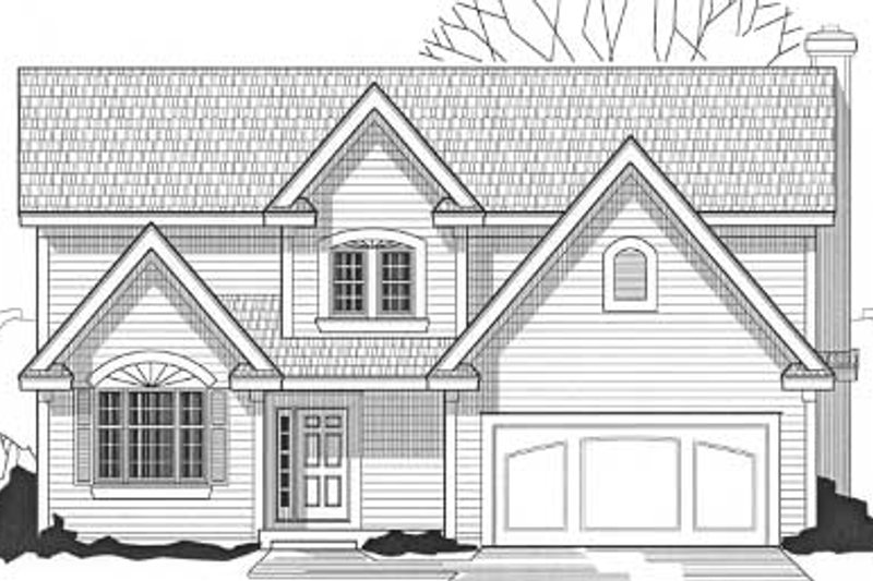 Traditional Style House Plan - 4 Beds 3.5 Baths 2374 Sq/Ft Plan #67-506 Exterior