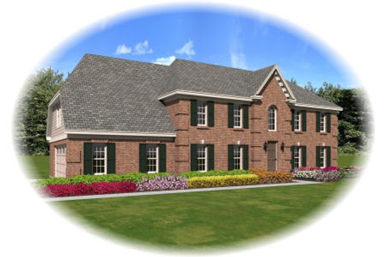 Exterior - Front Elevation for Traditional House Plan #81-13875 - 4 bed, 3.5 bath