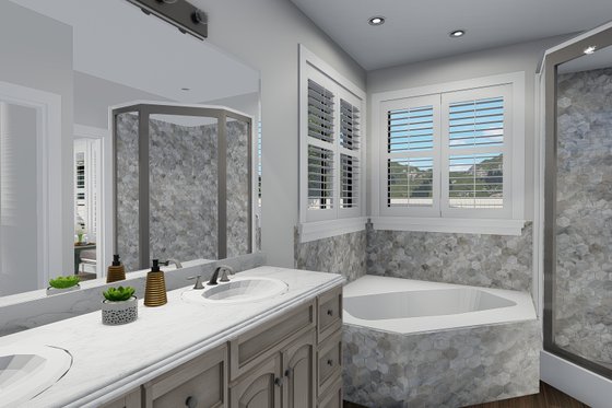 Interior - Master Bathroom for Ranch House Plan #1060-30 - 5 bed, 3.5 bath