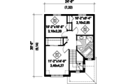 European Style House Plan - 3 Beds 1 Baths 1354 Sq/Ft Plan #25-4556 