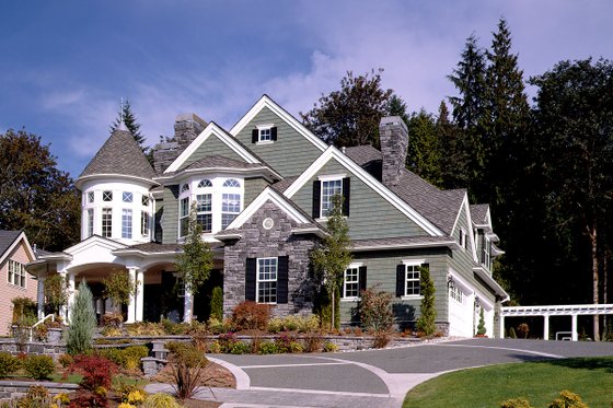 Exterior - Front Elevation 4 for Victorian House Plan #132-175 - 4 bed, 4.5 bath