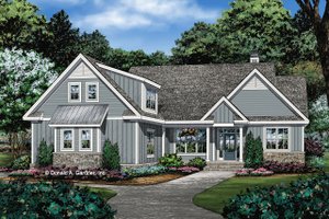 Ranch Exterior - Front Elevation Plan #929-1100