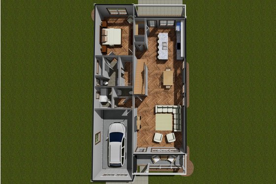 Floor Plan - Main Floor for Cottage House Plan #513-2246 - 3 bed, 2.5 bath