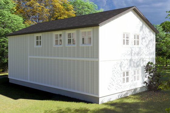 Exterior - Rear Elevation 1 for Barndominium House Plan #1060-186 - 2 bed, 1 bath