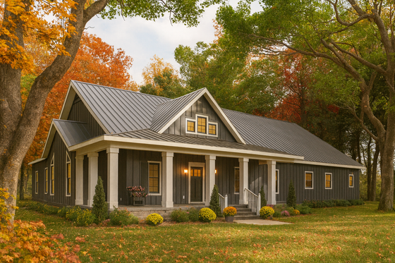 Barndominium Plan with Flex Room