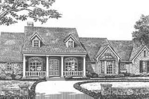 Southern Exterior - Front Elevation Plan #310-394