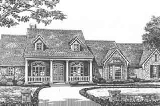 Exterior - Front Elevation for Southern House Plan #310-394 - 3 bed, 2.5 bath