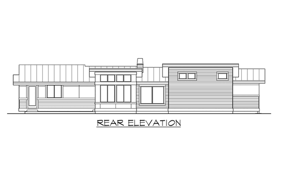 Exterior - Other Elevation 3 for Contemporary House Plan #132-226 - 4 bed, 3 bath