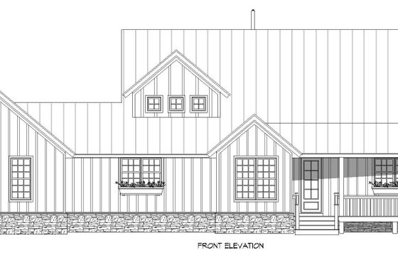 Exterior - Front Elevation 3 for Traditional House Plan #932-469 - 3 bed, 2.5 bath