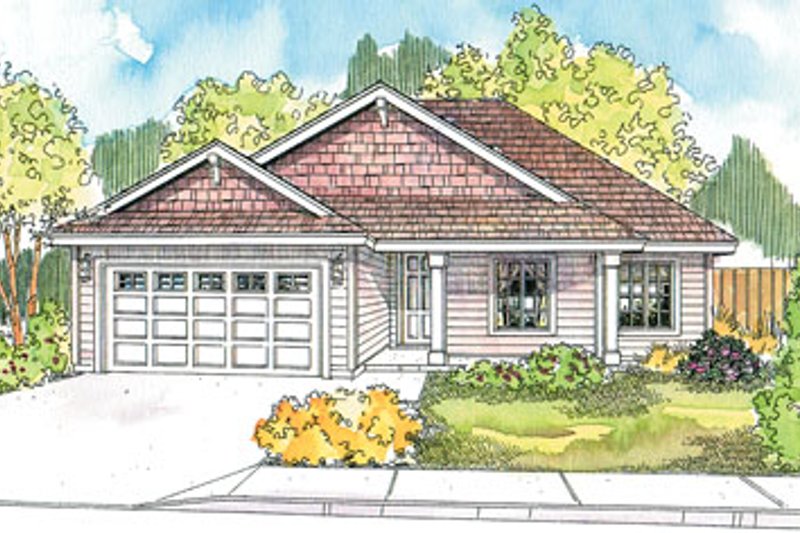 Architectural House Design - Country Exterior - Front Elevation Plan #124-593