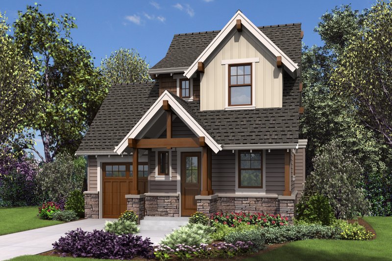 House Plan Design - Cottage Exterior - Front Elevation Plan #48-1010