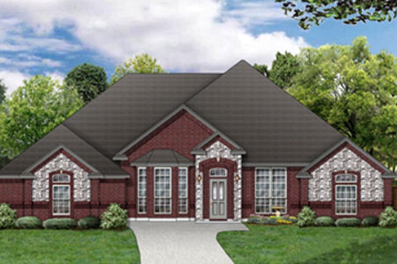 Architectural House Design - Traditional Exterior - Front Elevation Plan #84-487