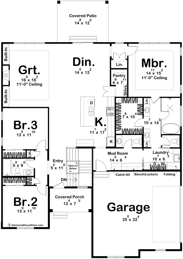 Home Plan - Modern Floor Plan - Main Floor Plan #455-421