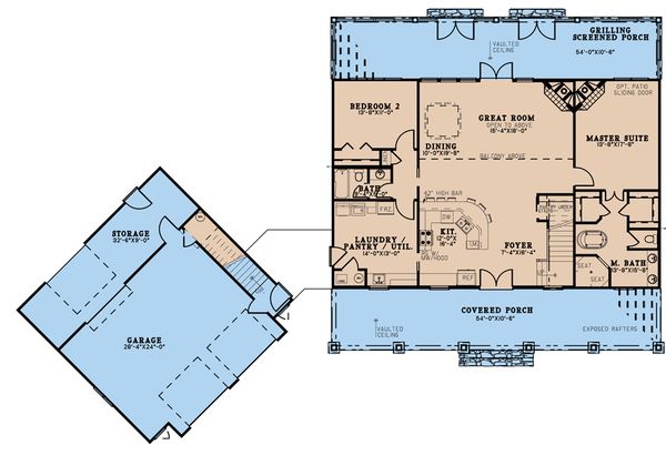 Dream House Plan - Country Floor Plan - Main Floor Plan #923-200