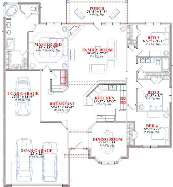 Traditional Floor Plan - Main Floor Plan #63-155
