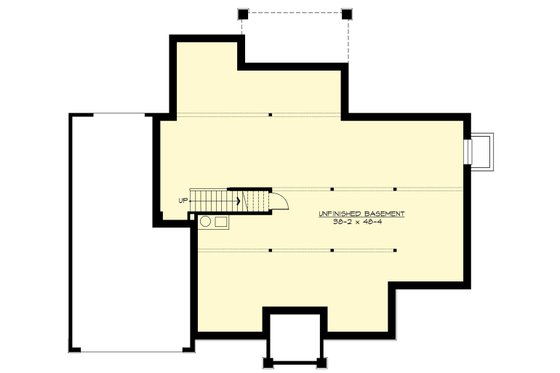 Floor Plan - Lower Floor for Craftsman House Plan #132-570 - 2 bed, 2.5 bath