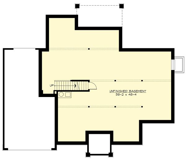 Craftsman Floor Plan - Lower Floor Plan #132-570