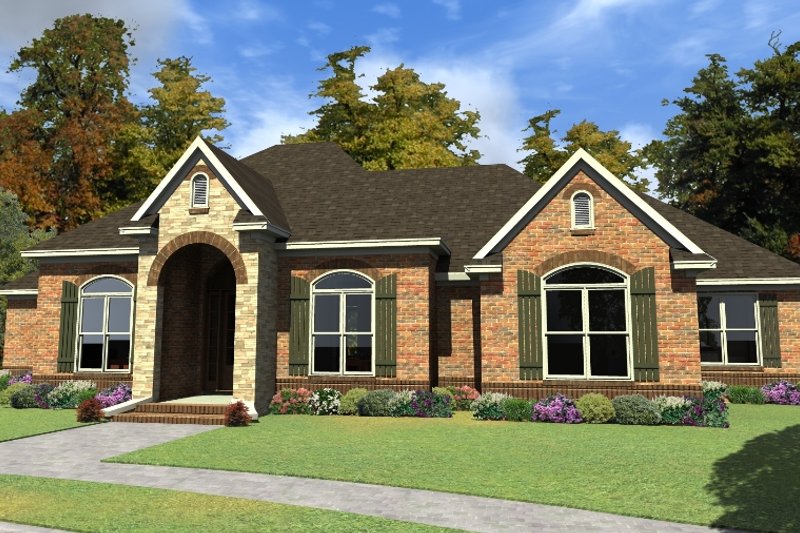 Architectural House Design - Traditional Exterior - Front Elevation Plan #63-403