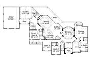 European Style House Plan - 4 Beds 3 Baths 3496 Sq/Ft Plan #411-297 