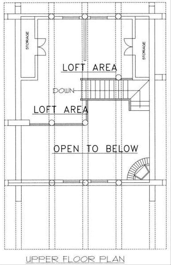 Architectural House Design - Log Floor Plan - Upper Floor Plan #117-500